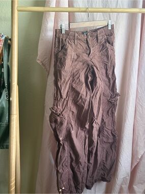 BDG Chocolate Brown Cargo Jumpsuit Pants